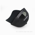 Nuevo diseño de sombrero de camionero de malla negra personalizada